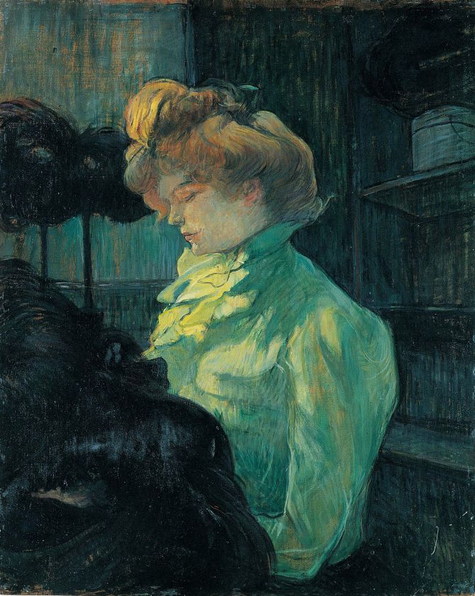 L amodista di Henri de Toulouse - Lautrec. 1900. Olio su tela