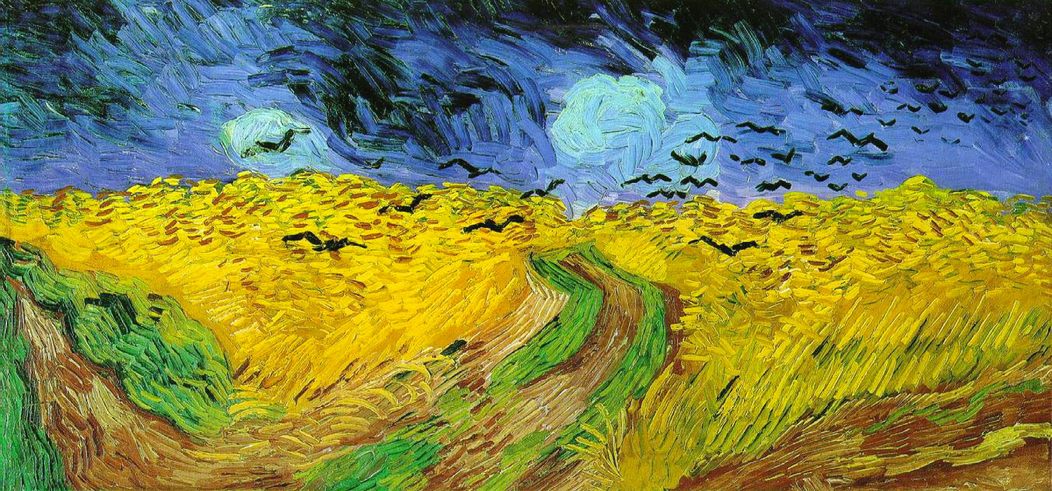 Campo di grano con volo di corvi. Vincent Van Gogh. 1890.
