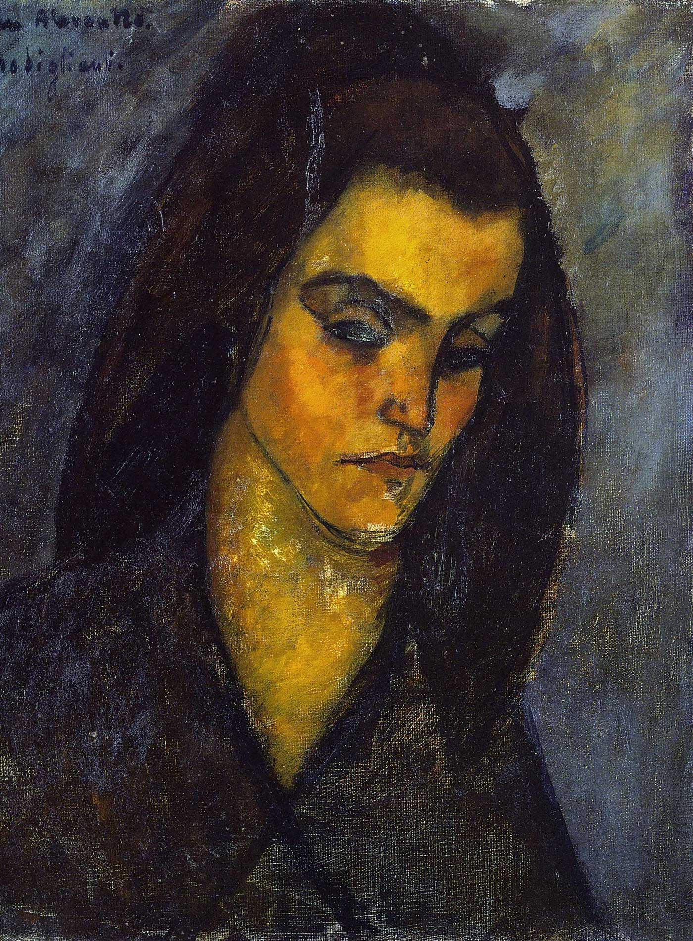 La mendicante di Amedeo Modigliani. 1909. Olio su tela.