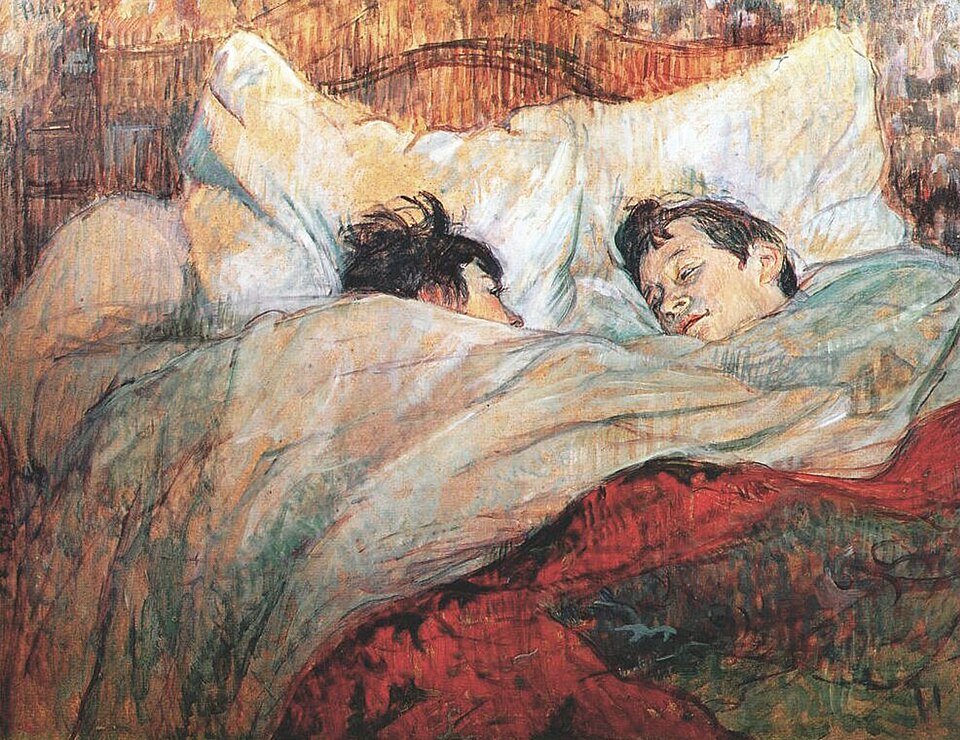 A letto di Henry de Toulouse - Lautrec. 1892. Olio su tela