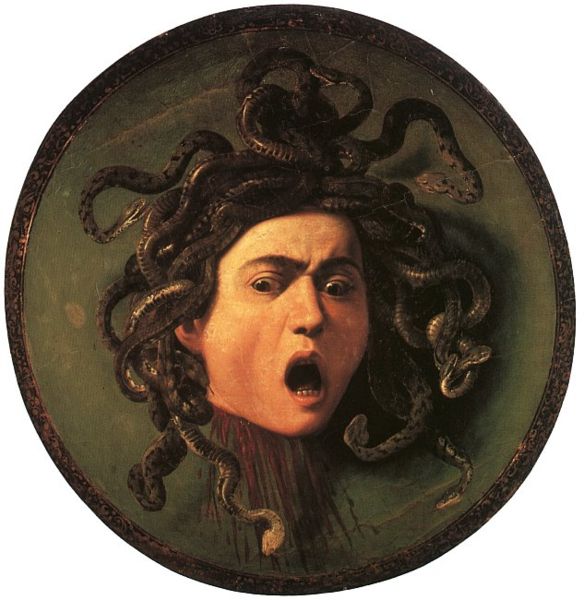 Medusa di Caravaggio. 1598. Olio su tela.