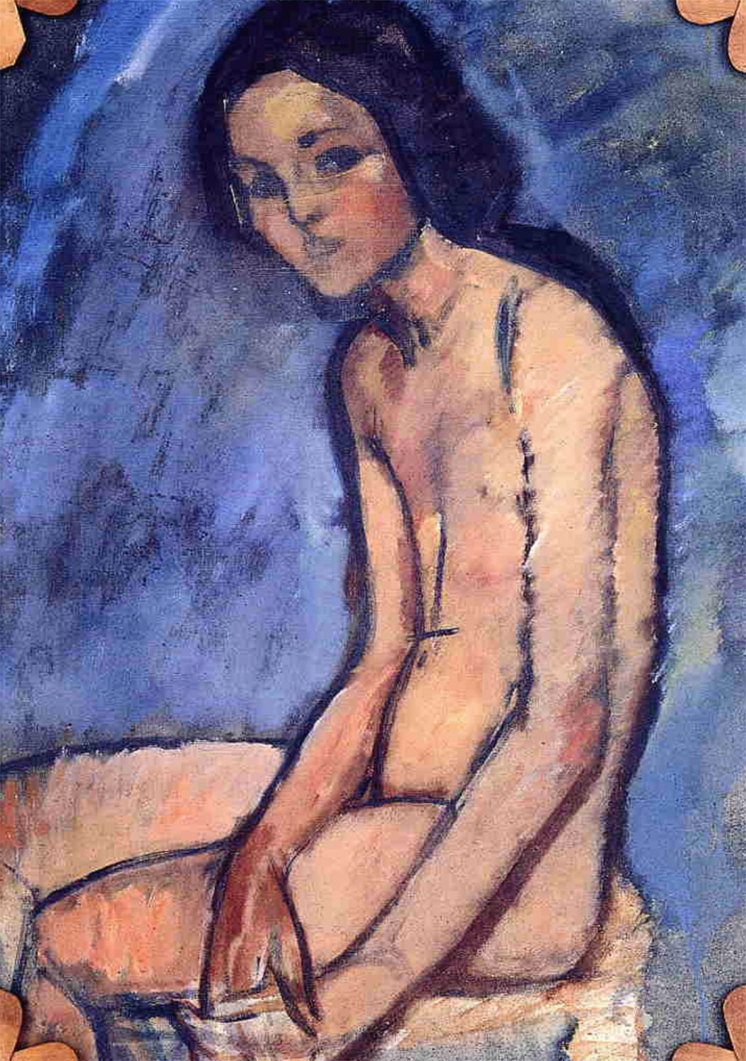 Nudo seduto di Amedeo Modigliani. 1909. Olio su tela.