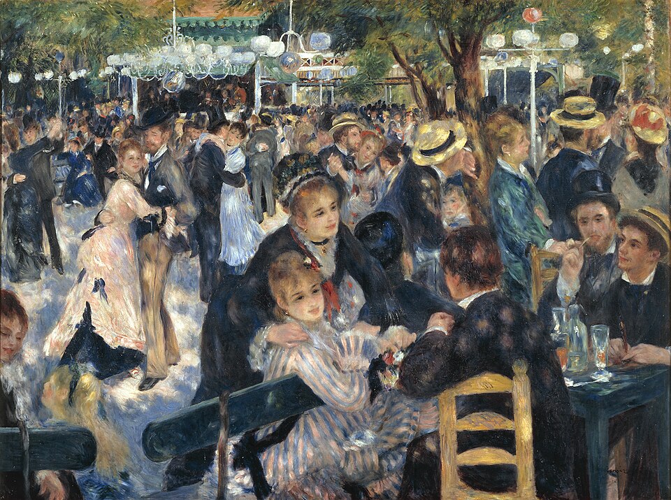Ballo al Moulin de la Galette di Renoir. 1876. Olio su tela.