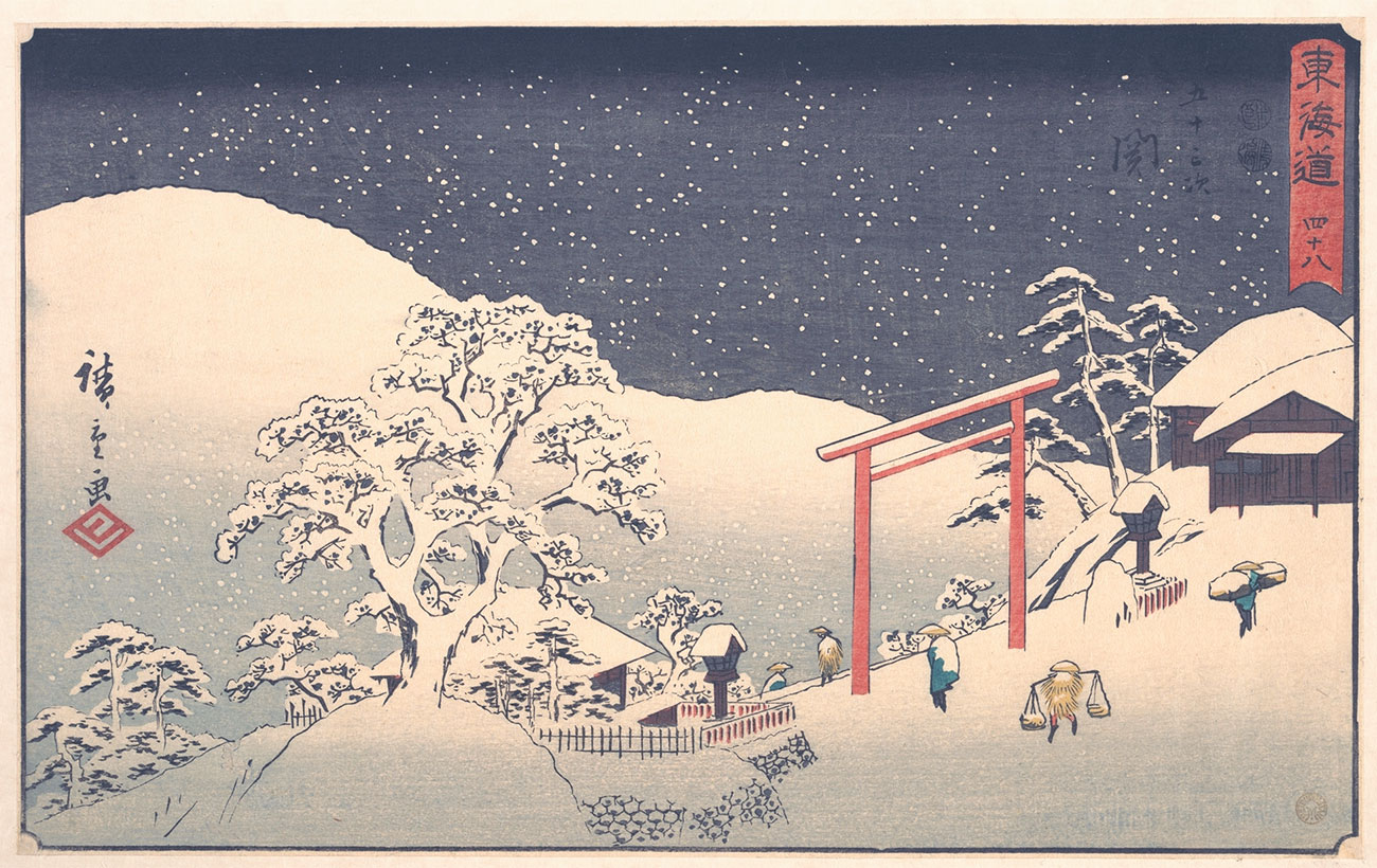 Seki di Hiroshige. xilografia 1848 - 49