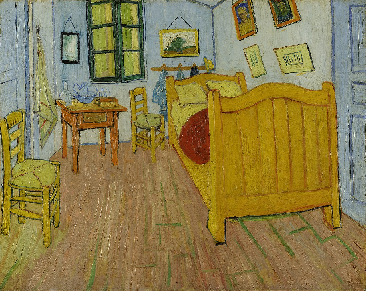 La camera di Vincent ad Arles. 1888. Olio su tavola.