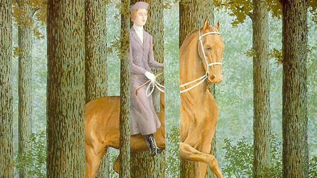 La firma in bianco di Ren&eacute; Magritte. 1965. Olio su tela.