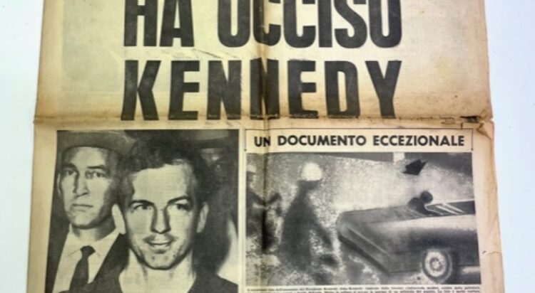Corriere Lombardo, quotidiamo del 1963, ”Uccisore di Kennedy”