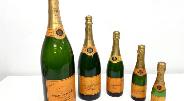 Set di 5 bottiglie da esposizione Champagne Veuve Clicquot Ponsardin