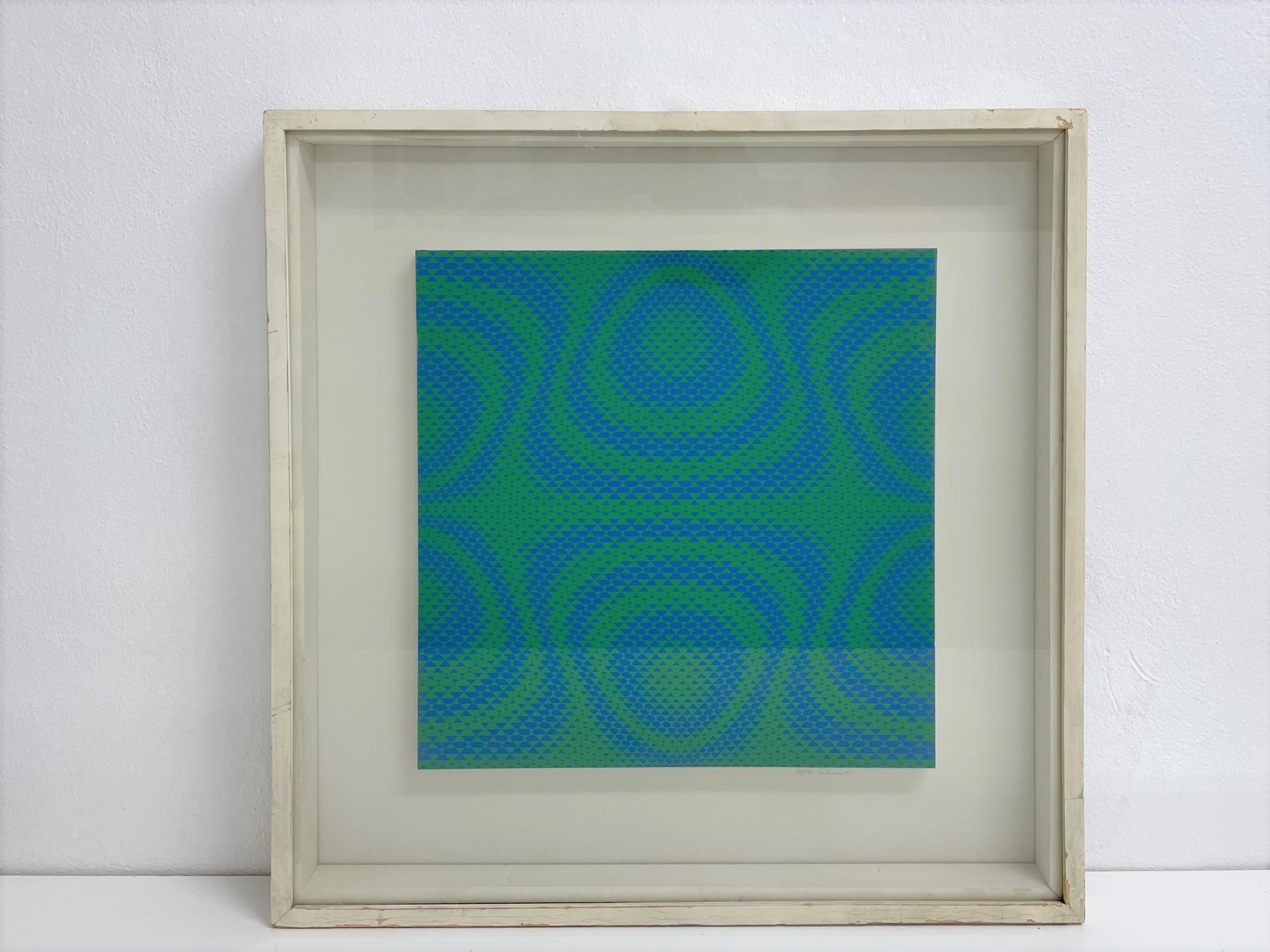 Serigrafia Optical di Jorrit Tornquist anni ’70. Colore verde.